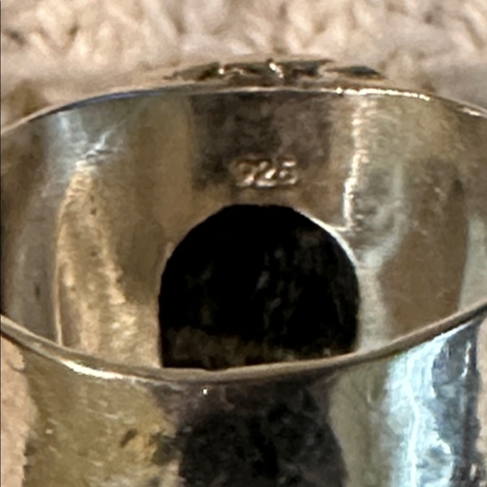 Russian Seraphinite Solid Sterling Ring - image 6